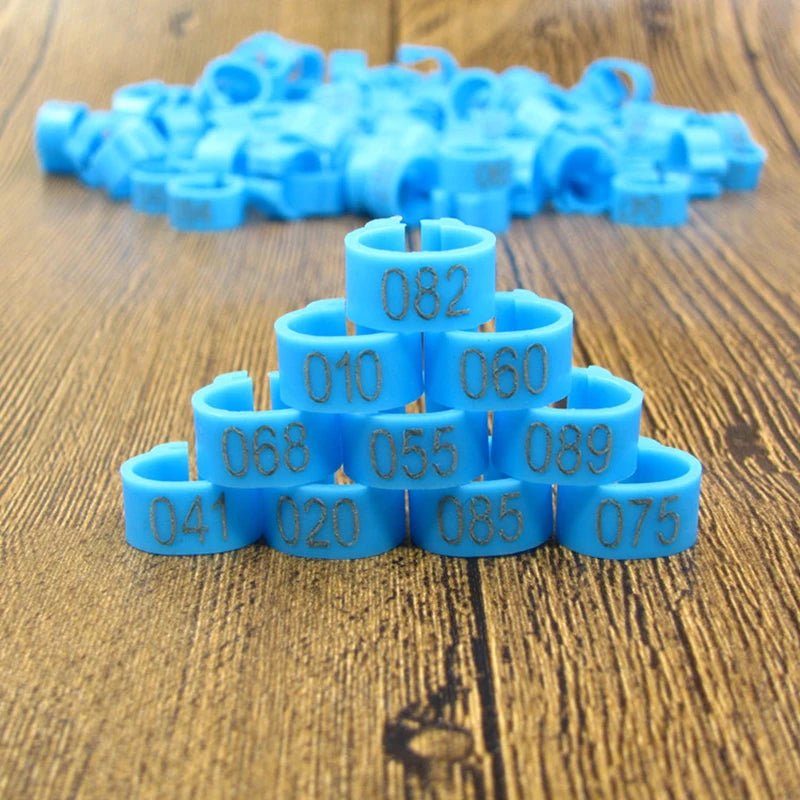 100pcs Bird Clip Ring ID 8mm Plastic Digital Markup Parrot Pigeons 10 Colors Marking Ring 8mm Bird Training Foot Ring 001 - 100 - Lily.sg Global Shopping