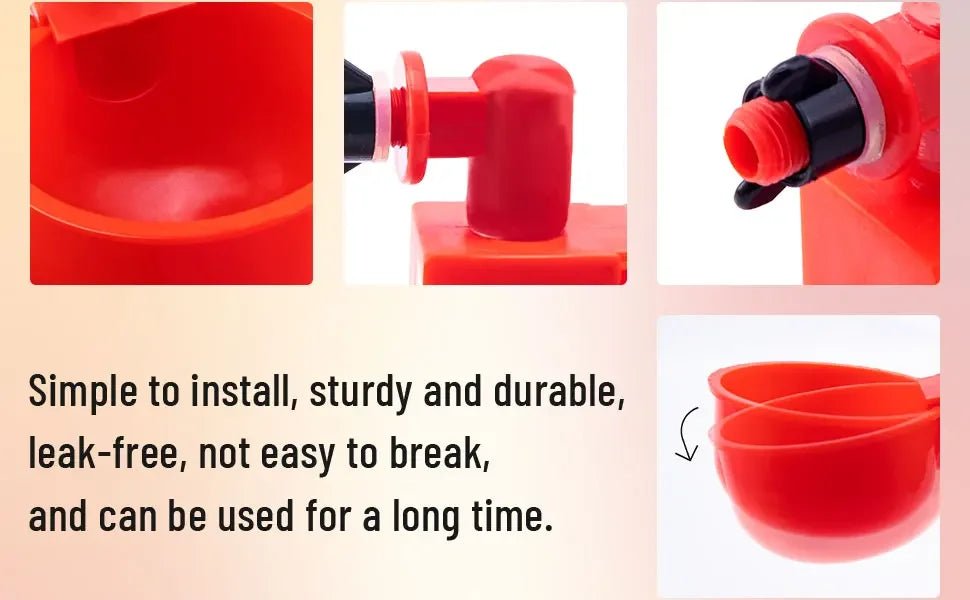 10/20/30Pcs Chicken Waterer Cups Chicken Feeder Cup for Chicken Duck Turkey Rabbit,3/8 Inch Thread Poultry Watering Feeder - Lily.sg Global Shopping