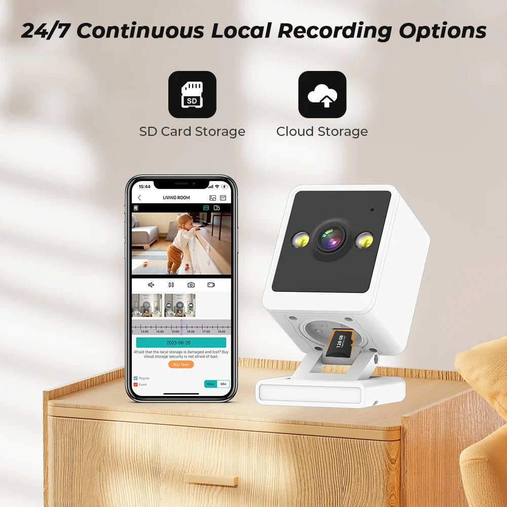 1080P HD Wifi Camera Indoor Mini Surveillance Camera For Baby Monitor Pet Video Record 2 Ways Audio Security Camera ICSEE APP - Lily.sg Global Shopping