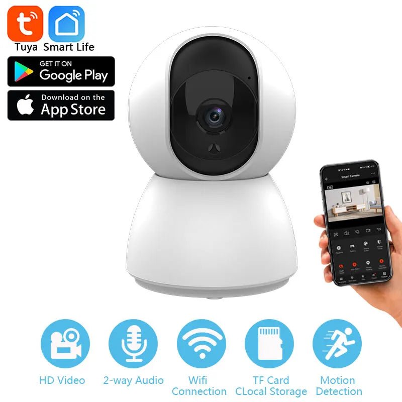 1080P Tuya Smart Mini WiFi IP Camera Indoor Wireless Surveillance Auto Tracking Of Human Home Security CCTV Baby Pet Monitor - Lily.sg Global Shopping