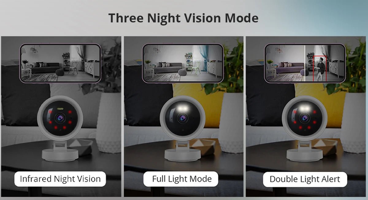 1080P WiFi Camera IP Surveillance Camera Security Baby Monitor 2MP CCTV Audio Video Color Night Vision AI Detect iCSee Mini Cam - Lily.sg Global Shopping