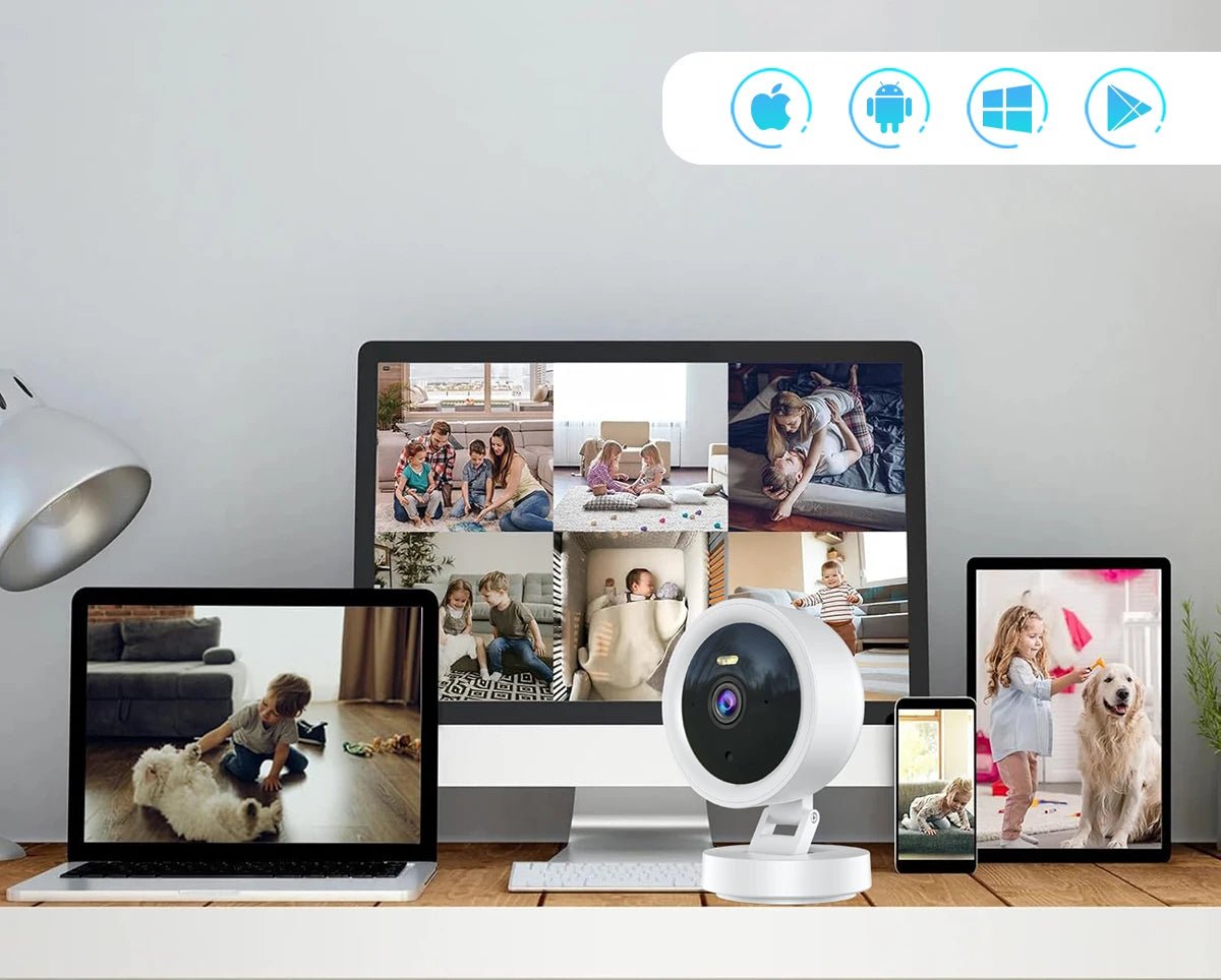 1080P WiFi Camera IP Surveillance Camera Security Baby Monitor 2MP CCTV Audio Video Color Night Vision AI Detect iCSee Mini Cam - Lily.sg Global Shopping