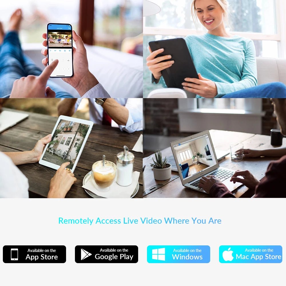 1080P WiFi Camera IP Surveillance Camera Security Baby Monitor 2MP CCTV Audio Video Color Night Vision AI Detect iCSee Mini Cam - Lily.sg Global Shopping