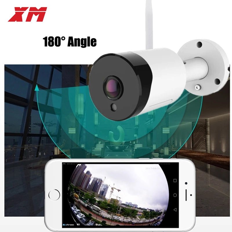 180 Degree Panoramic Fish Eye 2MP WIFI IP Camera Multi - purpose Outdoor Night Veresion VR kamera APP Remote Control P2P IP Web - Lily.sg Global Shopping