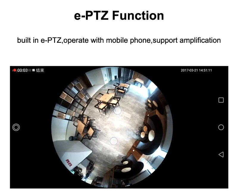 180 Degree Panoramic Fish Eye 2MP WIFI IP Camera Multi - purpose Outdoor Night Veresion VR kamera APP Remote Control P2P IP Web - Lily.sg Global Shopping