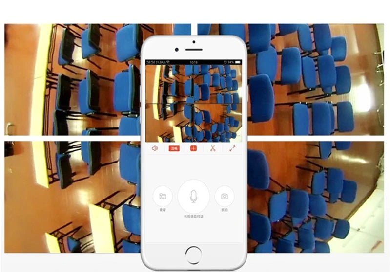 180 Degree Panoramic Fish Eye 2MP WIFI IP Camera Multi - purpose Outdoor Night Veresion VR kamera APP Remote Control P2P IP Web - Lily.sg Global Shopping