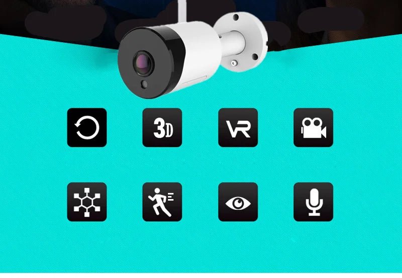 180 Degree Panoramic Fish Eye 2MP WIFI IP Camera Multi - purpose Outdoor Night Veresion VR kamera APP Remote Control P2P IP Web - Lily.sg Global Shopping