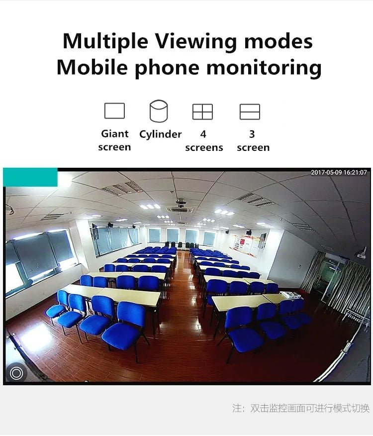 180 Degree Panoramic Fish Eye 2MP WIFI IP Camera Multi - purpose Outdoor Night Veresion VR kamera APP Remote Control P2P IP Web - Lily.sg Global Shopping