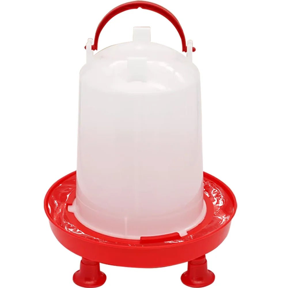 1Pc 1.5kg/3L Automatic Chicken Feeder Bucket Drinker Bucket With Leg Plastic Water Bucket for Duck Farm Chick Coop Water Supply - Lily.sg Global Shopping