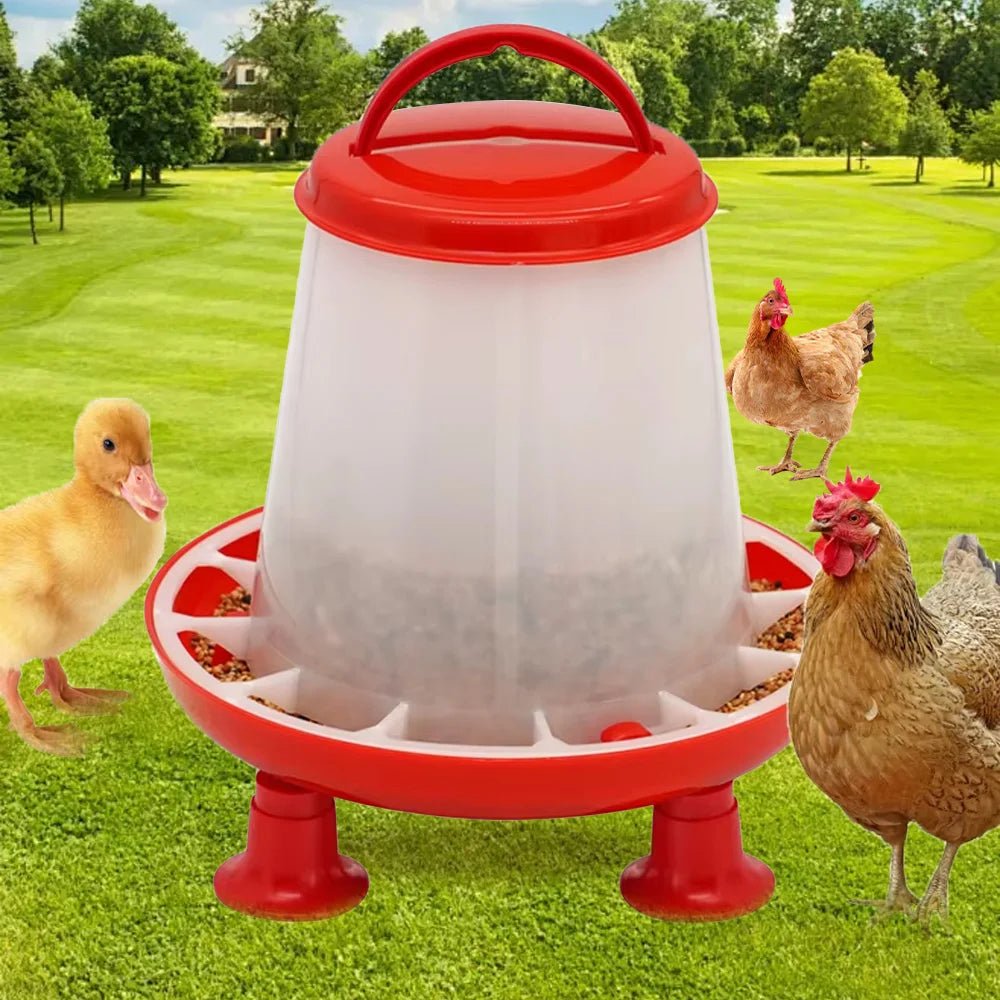 1Pc 1.5kg/3L Automatic Chicken Feeder Bucket Drinker Bucket With Leg Plastic Water Bucket for Duck Farm Chick Coop Water Supply - Lily.sg Global Shopping