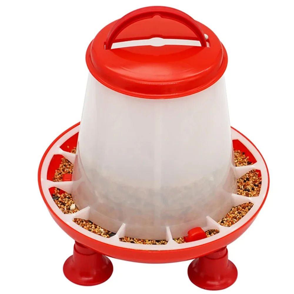 1Pc 1.5kg/3L Automatic Chicken Feeder Bucket Drinker Bucket With Leg Plastic Water Bucket for Duck Farm Chick Coop Water Supply - Lily.sg Global Shopping