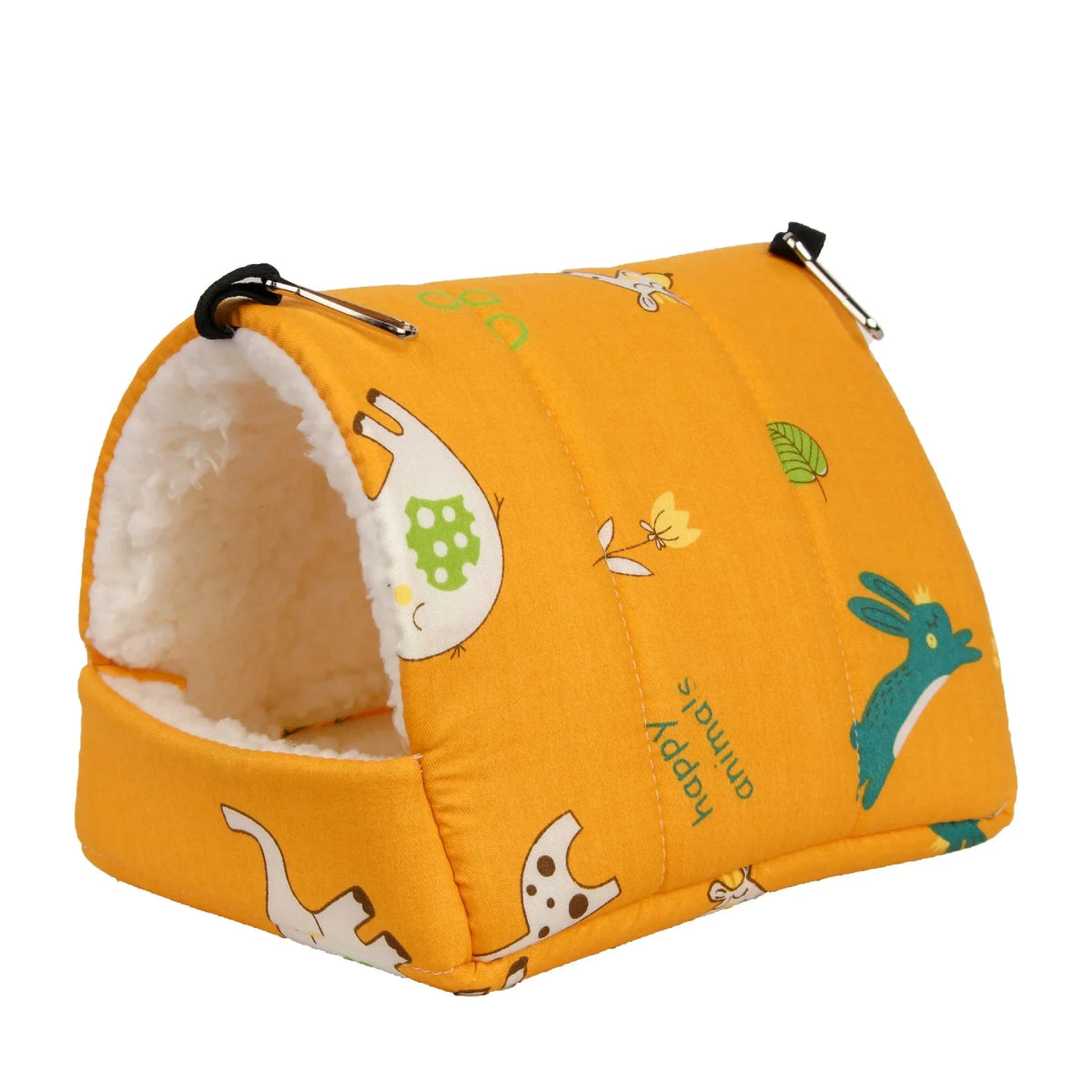 1pc Cute Print Bird Bed Mini Cage Rabbit Squirrel Mat Guinea Pig Nest Hamster House Small Animal Sleeping Bed Pet Hanging Cage - Lily.sg Global Shopping