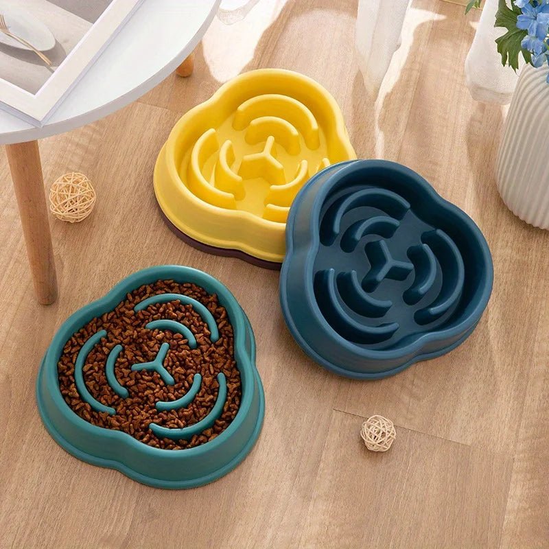 1PC Pet Slow Food Bowl Anti Choking Dog Bowl Dog Bowl Anti Overturning Pet Food Supplies and Feeding Device - Lily.sg Global Shopping