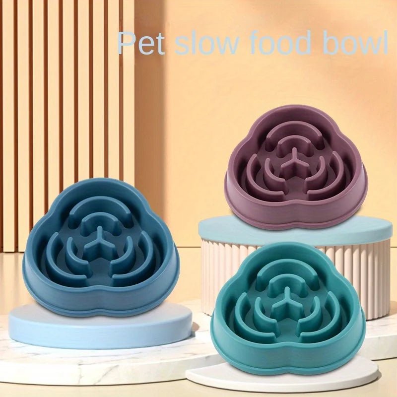 1PC Pet Slow Food Bowl Anti Choking Dog Bowl Dog Bowl Anti Overturning Pet Food Supplies and Feeding Device - Lily.sg Global Shopping