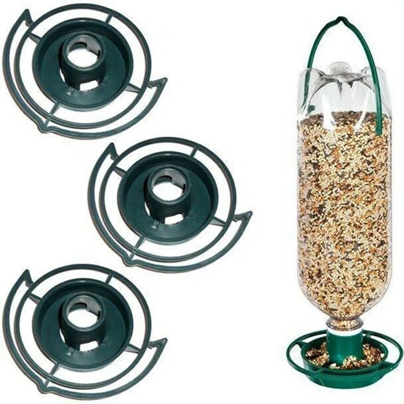 1pc Recycle Empty Soda Bottle Top Bird Feeder Automatical Feeding Outdoors Garden Balcony Hanging Feeding Tray - Lily.sg Global Shopping