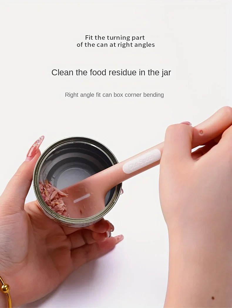 1pc/1set Pet Canned Spoon 3 in 1 Universal Sealing Lids Feeding Stirring Long Handle Cat Scoop Pet Feeding Tableware Accessories - Lily.sg Global Shopping