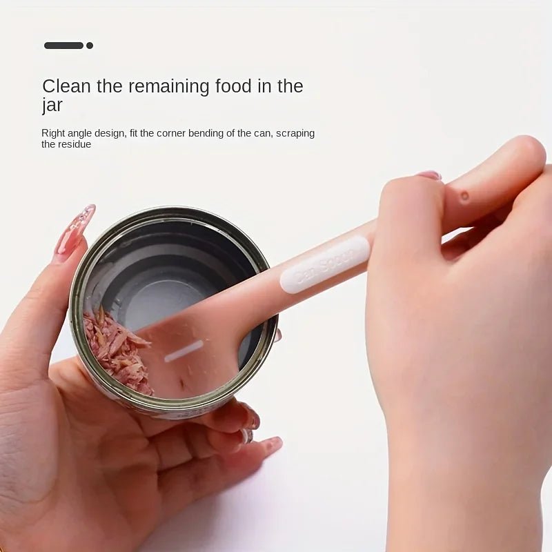 1pc/1set Pet Canned Spoon 3 in 1 Universal Sealing Lids Feeding Stirring Long Handle Cat Scoop Pet Feeding Tableware Accessories - Lily.sg Global Shopping