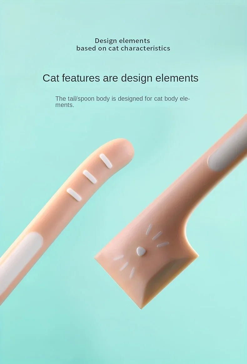 1pc/1set Pet Canned Spoon 3 in 1 Universal Sealing Lids Feeding Stirring Long Handle Cat Scoop Pet Feeding Tableware Accessories - Lily.sg Global Shopping