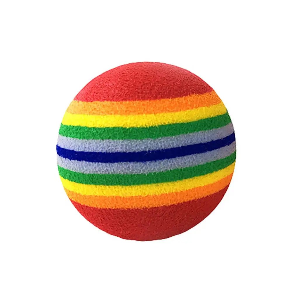 1Pcs Colorful Pet Rainbow Foam Fetch Balls Training Interactive Dog Funny Toy - Lily.sg Global Shopping