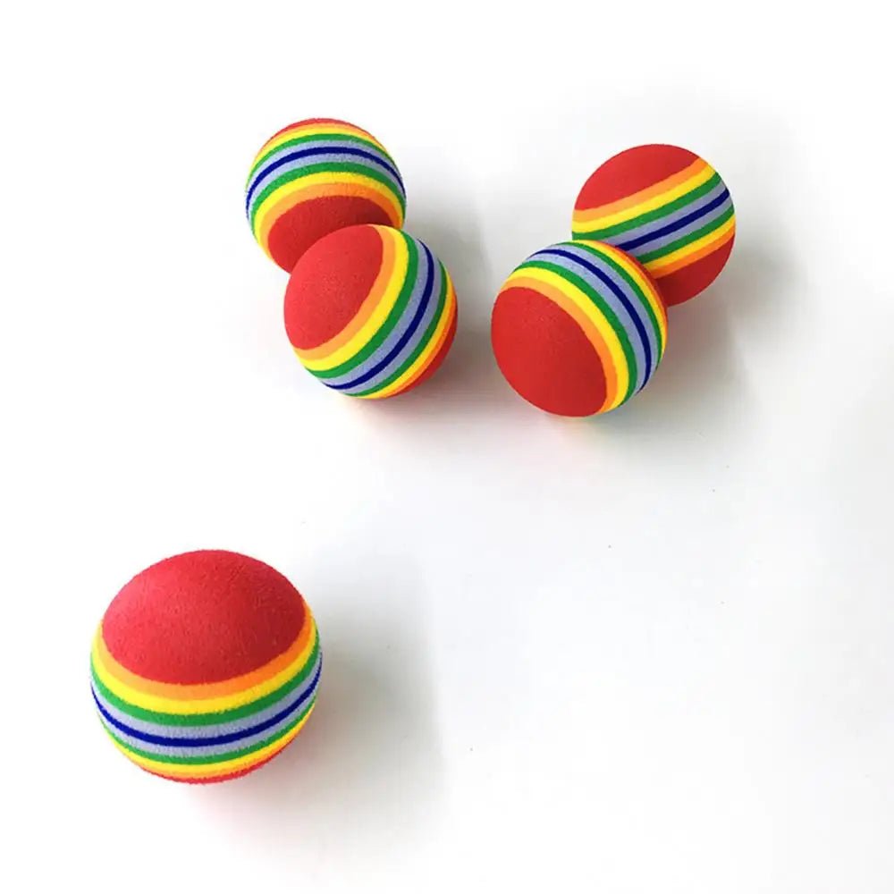 1Pcs Colorful Pet Rainbow Foam Fetch Balls Training Interactive Dog Funny Toy - Lily.sg Global Shopping