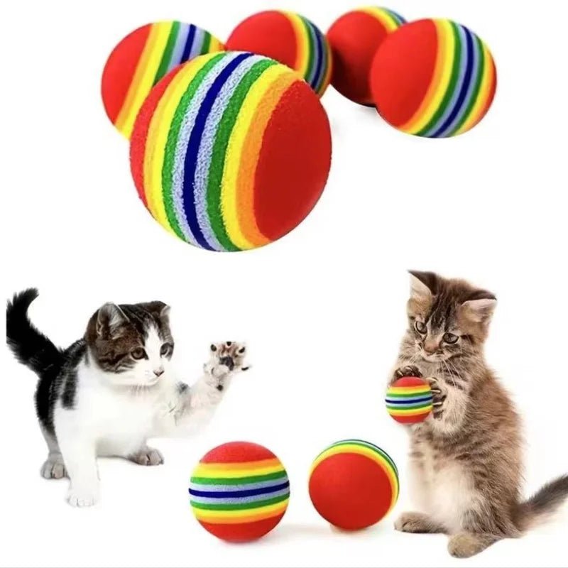 1Pcs Colorful Pet Rainbow Foam Fetch Balls Training Interactive Dog Funny Toy - Lily.sg Global Shopping