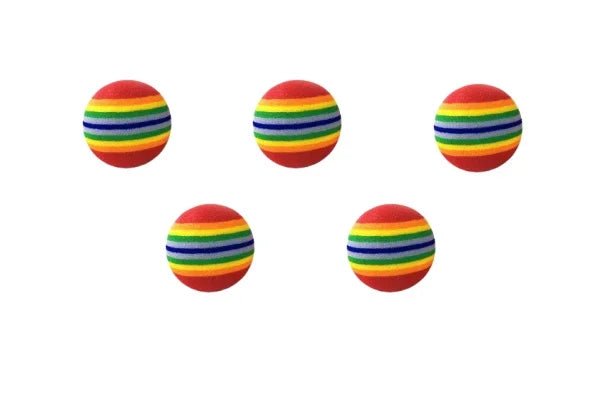 1Pcs Colorful Pet Rainbow Foam Fetch Balls Training Interactive Dog Funny Toy - Lily.sg Global Shopping