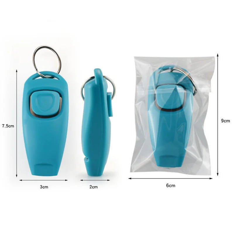 2 In 1 Pet Dog Clicker Dog Training Whistle Clicker Dog Trainer Puppy Stop Barking Training Aid Tool with Key Ring Pet Supplies - Lily.sg Global Shopping