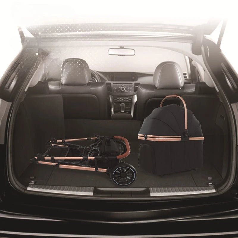 2025 New Pet Stroller Portable Pet Carrier Lightweight Foldable Dog and Cat Stroller Outdoor Travel Pet Stroller - Lily.sg Global Shopping