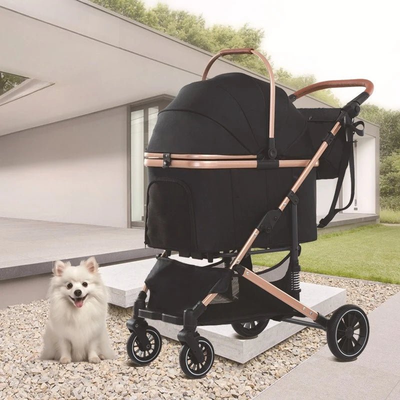 2025 New Pet Stroller Portable Pet Carrier Lightweight Foldable Dog and Cat Stroller Outdoor Travel Pet Stroller - Lily.sg Global Shopping