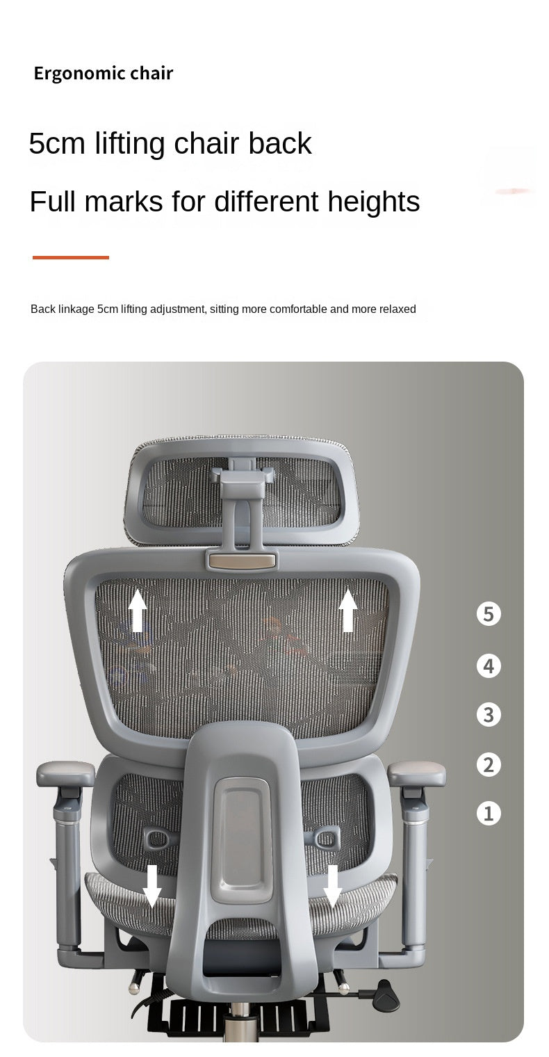 UVR Ergonomic Design Chair Sitting Comfort Can Recline Chair Mesh Breathable Staff Backrest Stool Home Computer Office Chair