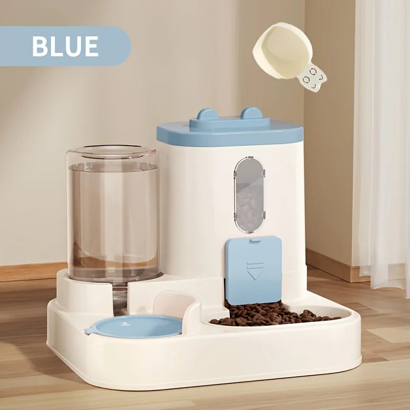 2in 1 Cat Food Dispenser Water and Food Integrated Fully Automatic Cat Food Feeding and Water Dispenser Cute Water Dispenser - Lily.sg Global Shopping