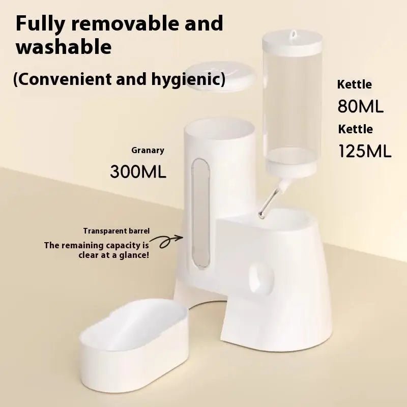 2In1 Hamster Feeder And Waterer Large Capacity Leakproof Automatic Feeder Food Water Dispenser Leak Proof Food Feeding Supplies - Lily.sg Global Shopping