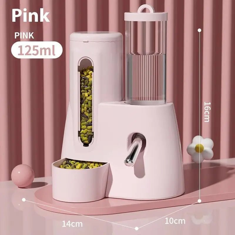 2In1 Hamster Feeder And Waterer Large Capacity Leakproof Automatic Feeder Food Water Dispenser Leak Proof Food Feeding Supplies - Lily.sg Global Shopping