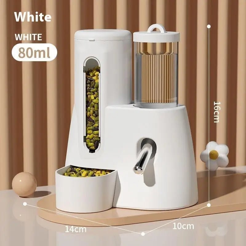 2In1 Hamster Feeder And Waterer Large Capacity Leakproof Automatic Feeder Food Water Dispenser Leak Proof Food Feeding Supplies - Lily.sg Global Shopping