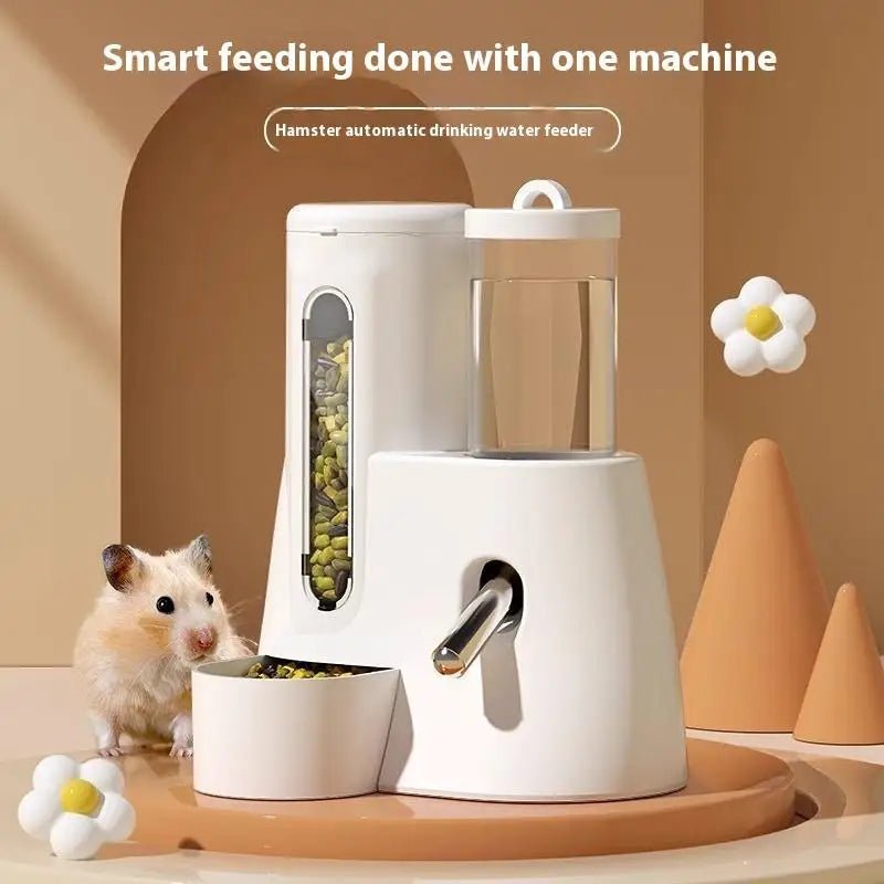 2In1 Hamster Feeder And Waterer Large Capacity Leakproof Automatic Feeder Food Water Dispenser Leak Proof Food Feeding Supplies - Lily.sg Global Shopping