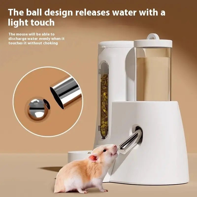 2In1 Hamster Feeder And Waterer Large Capacity Leakproof Automatic Feeder Food Water Dispenser Leak Proof Food Feeding Supplies - Lily.sg Global Shopping