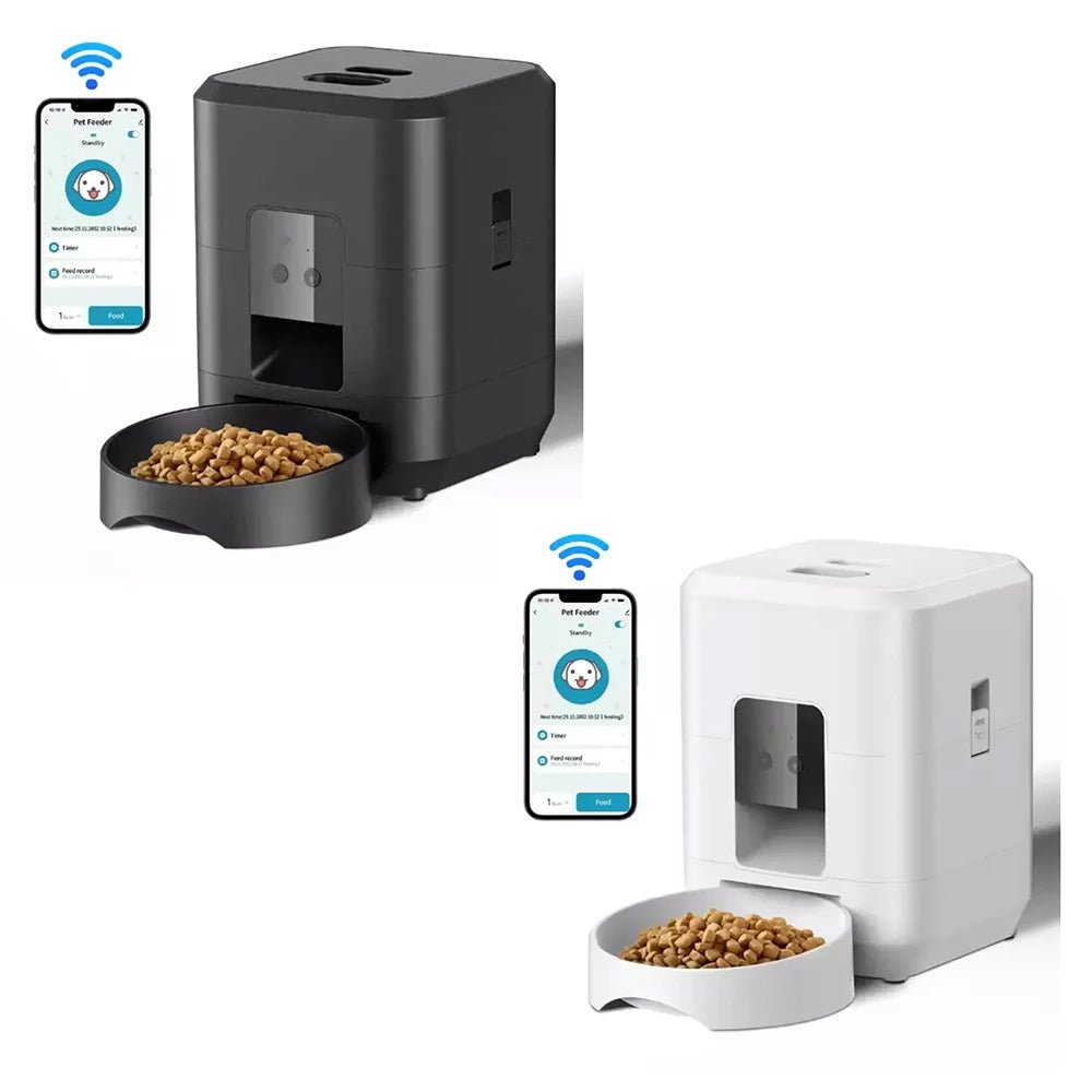 2L Automatic Feed Dispenser For Pets Intelligent Feed Dispersion For Cats And Dogs Regular Quantitative Feeding With Recording - Lily.sg Global Shopping