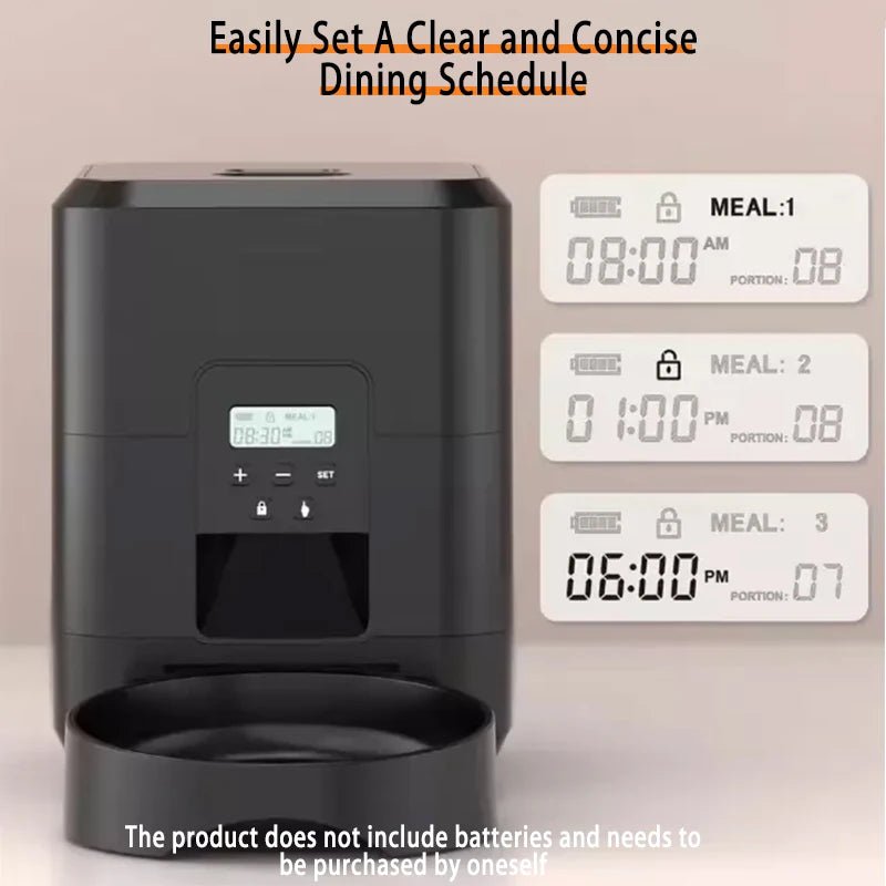 2L Automatic Feed Dispenser For Pets Intelligent Feed Dispersion For Cats And Dogs Regular Quantitative Feeding With Recording - Lily.sg Global Shopping