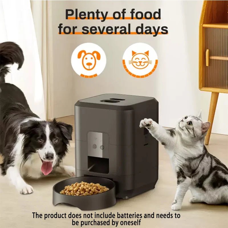 2L Automatic Feed Dispenser For Pets Intelligent Feed Dispersion For Cats And Dogs Regular Quantitative Feeding With Recording - Lily.sg Global Shopping