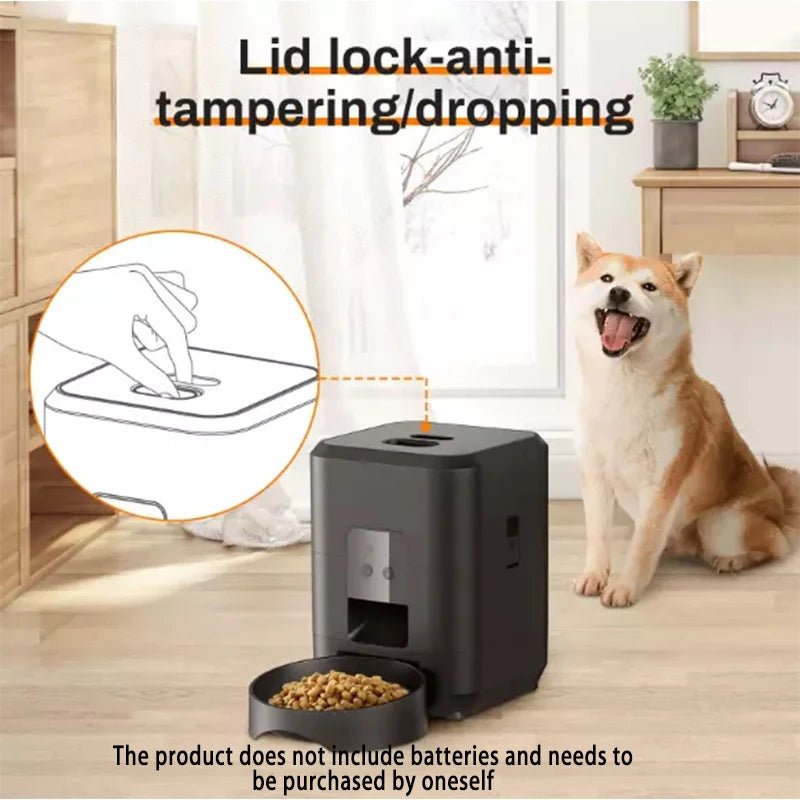 2L Automatic Feed Dispenser For Pets Intelligent Feed Dispersion For Cats And Dogs Regular Quantitative Feeding With Recording - Lily.sg Global Shopping