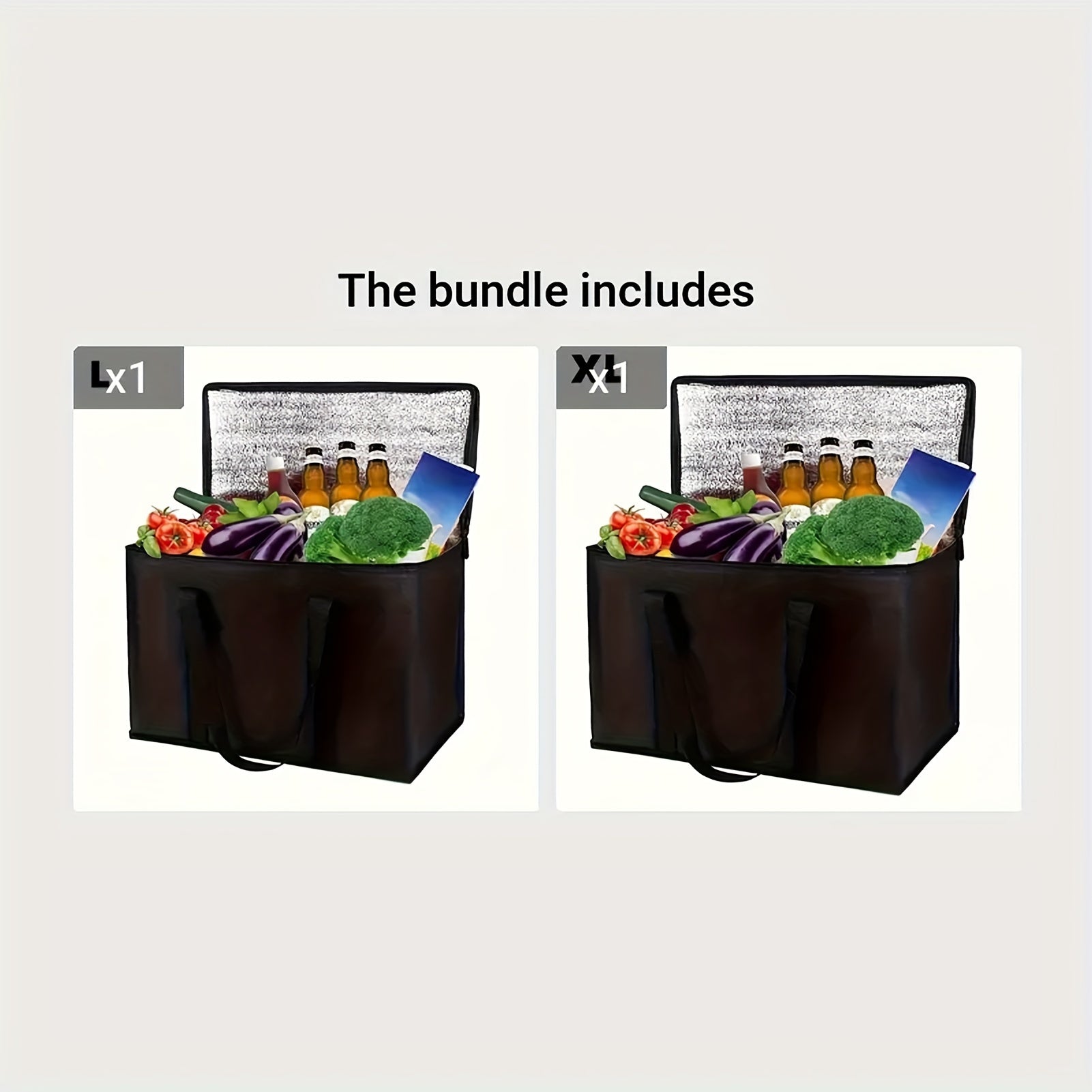 Large Capacity Insulated Grocery Bags Foldable Portable Soft Cooler Bag Lightweight Reusable Food and Beer Insulated Tote Bag