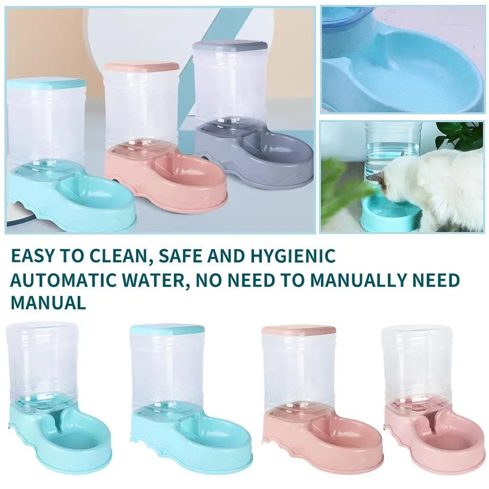 3.8L PP Material Pet Large Capacity Cat Dog Food Dispenser For Cat Dog Water Drinking Feeding Dispenser Water Bowl Accessories - Lily.sg Global Shopping