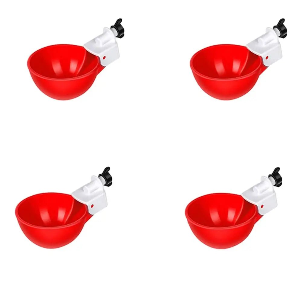 4PCS Poultry Kit Automatic Chicken Water Feeder Automatic Drinking Bowl Feeding Watering Supplie Chicken Waterer - Lily.sg Global Shopping