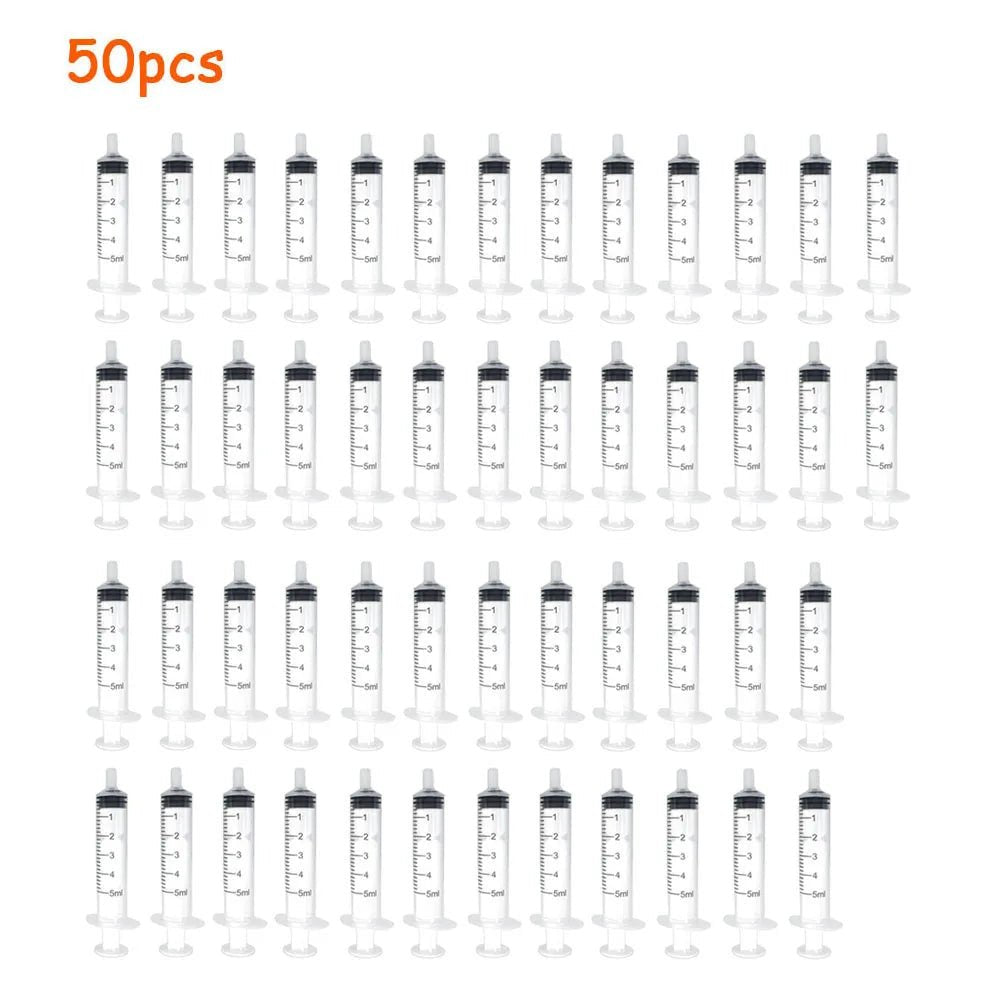 5 - 100Pcs 1ML 3ML 5ML Small Syringe Without Needles Analyze Disposable Nutrient Plastic Syring Injectors Ink Pets Feeding Tool - Lily.sg Global Shopping