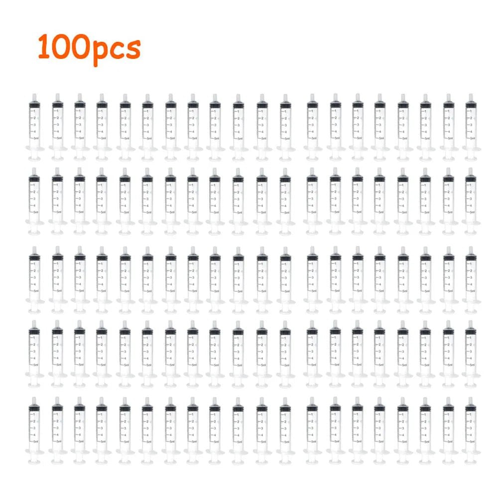 5 - 100Pcs 1ML 3ML 5ML Small Syringe Without Needles Analyze Disposable Nutrient Plastic Syring Injectors Ink Pets Feeding Tool - Lily.sg Global Shopping