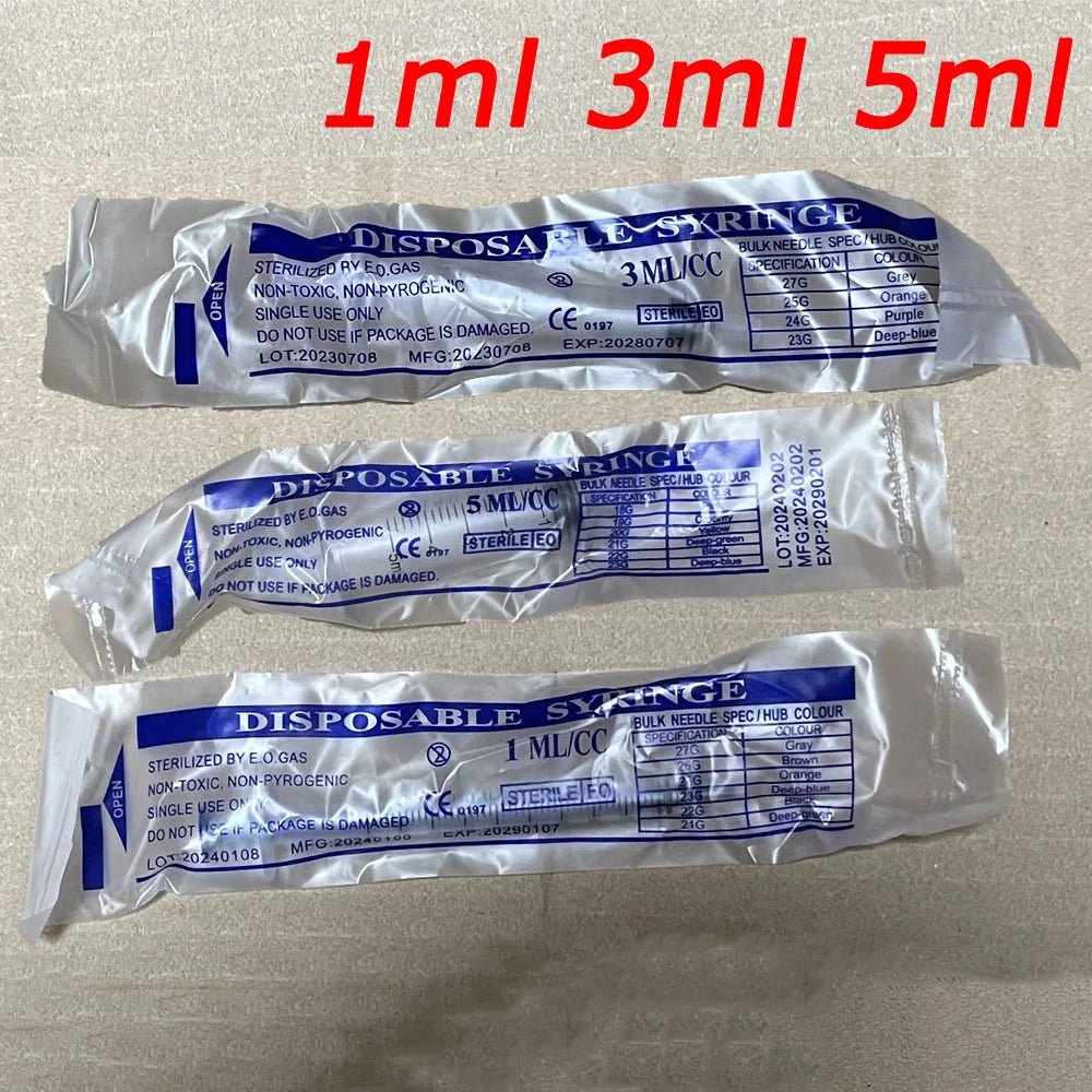 5 - 100Pcs 1ML 3ML 5ML Small Syringe Without Needles Analyze Disposable Nutrient Plastic Syring Injectors Ink Pets Feeding Tool - Lily.sg Global Shopping