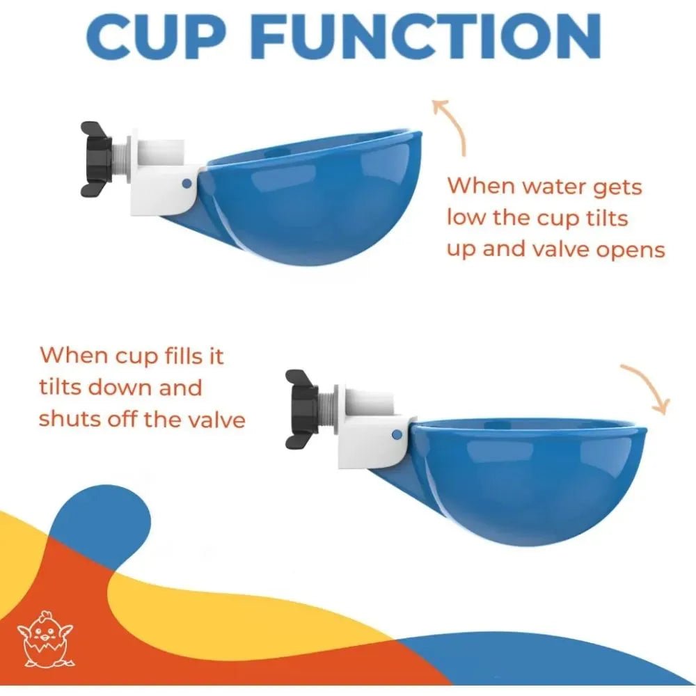 5PCS Poultry Kit Automatic Chicken Water Feeder Automatic Drinking Bowl Feeding Watering Supplie Chicken Waterer - Lily.sg Global Shopping