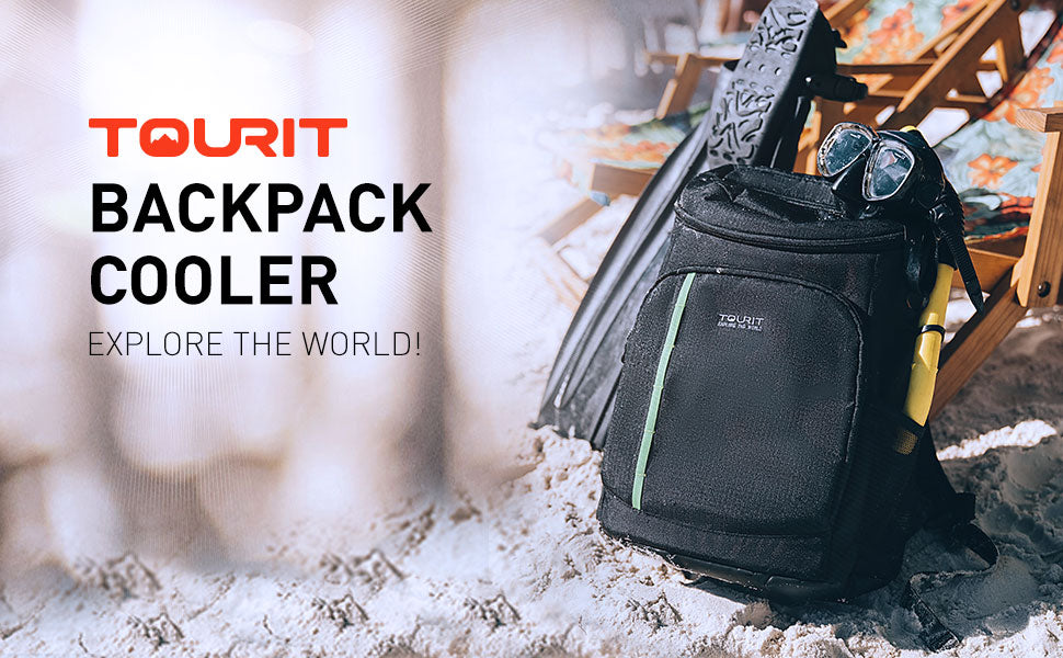 TOURIT 30 Liters Thermal Backpack for Beer Lightweight Waterproof Large Fresh Keeping Insulated Bag Cooler Backpack beach bag