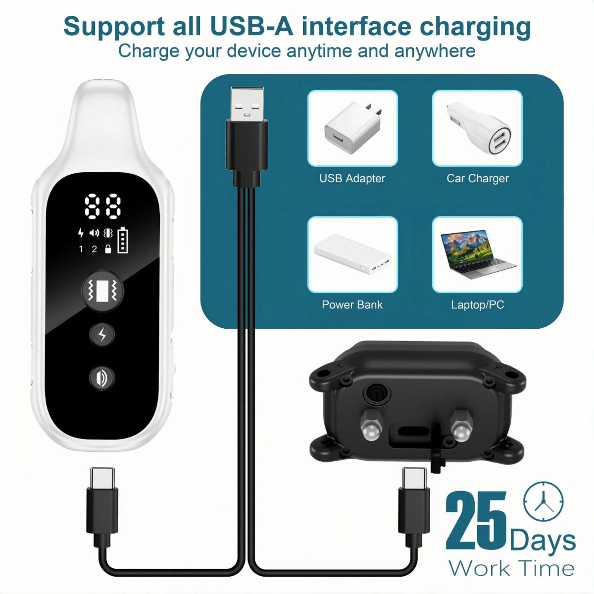 800m Digital Dog Training Collar Waterproof Rechargeable Remote Control Pet with LCD Display for All Size Shock Vibration Sound - Lily.sg Global Shopping