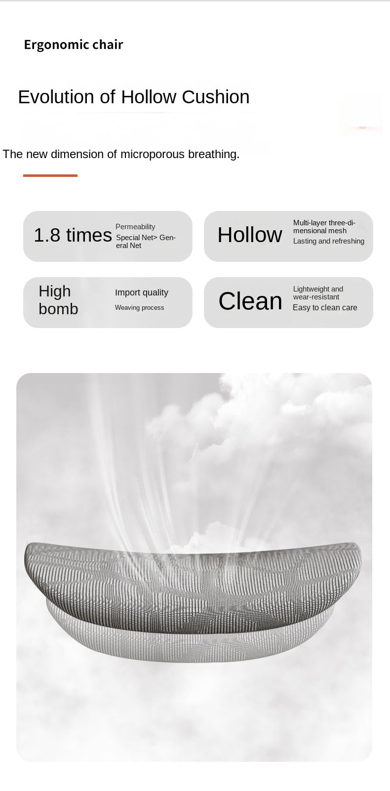 UVR Ergonomic Design Chair Sitting Comfort Can Recline Chair Mesh Breathable Staff Backrest Stool Home Computer Office Chair